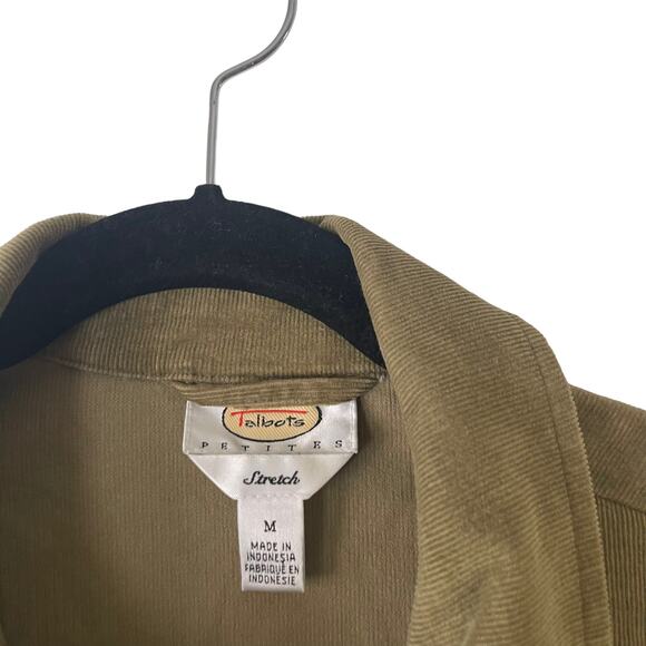 Talbots Women's Size M Green Corduroy Button Up Jacket - Picture 5 of 8